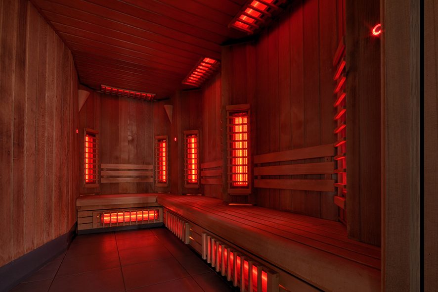 Cabine infrarouge en salle de sport